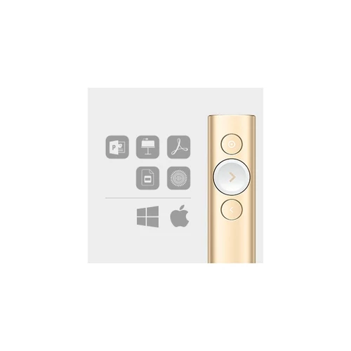 Logitech Spotlight Presentation Remote Digital Laser Gold