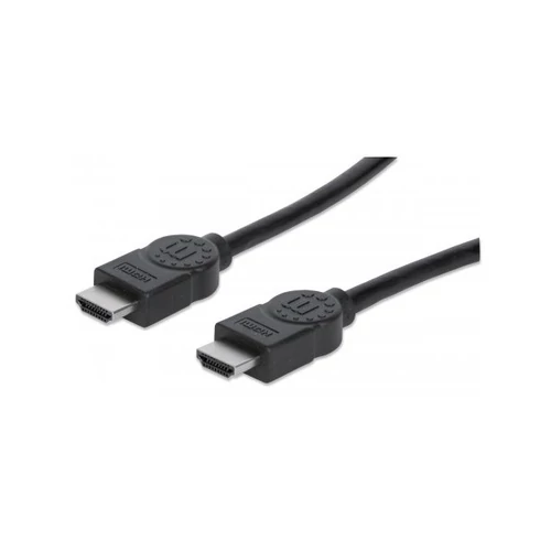 Manhattan Kábel - HDMI to HDMI (Ethernet HEC, ARC, 3D, 4K, Shielded, 3m, Fekete)
