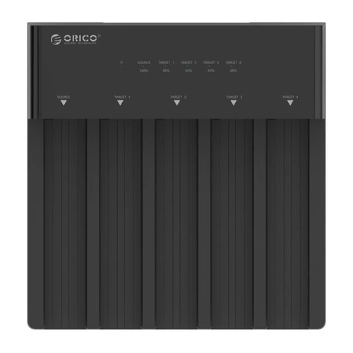 Orico 6558US3-C-EU 5x 2,5"/3,5" HDD/SSD Hard Drive Enclosure with Duplicator Black
