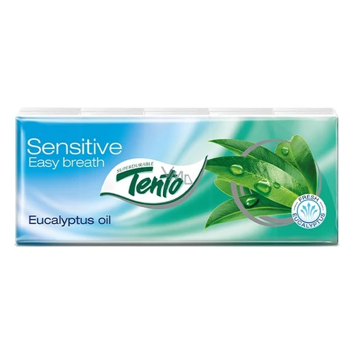 Papír zsebkendő, 3 rétegű, 10x10 db, TENTO 