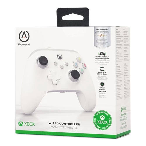 PowerA Xbox Series X|S vezetékes fehér kontroller
