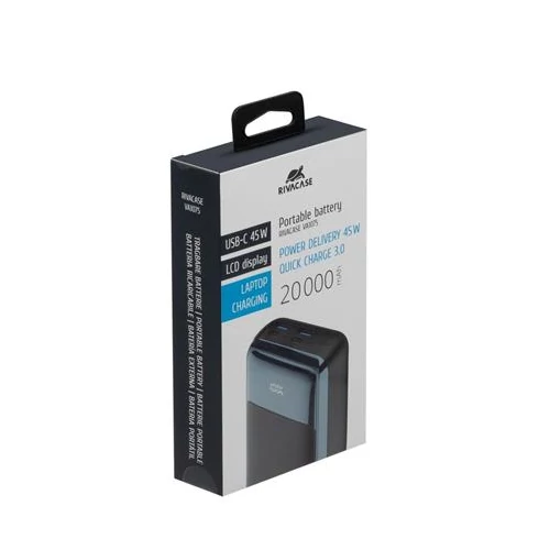 Power bank, laptopokhoz, 20.000mAh, 45W, RIVACASE 