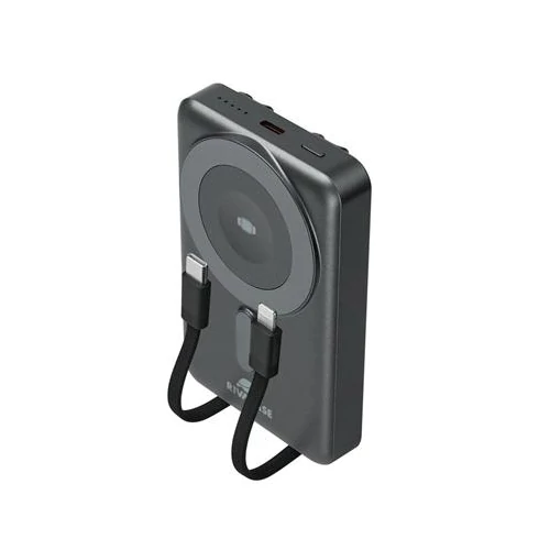Power bank, mágneses (vezeték nélküli), 10.000mAh, RIVACASE 
