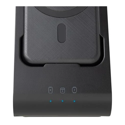 Töltőállomás, vezeték nélküli, mágneses, 5000mAh, RIVACASE 