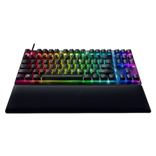 Razer Huntsman V2 Tenkeyless (Red Switch) US RGB fekete gamer billentyűzet
