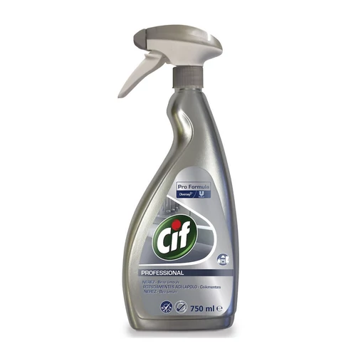 Rozsdamentes acél- és üvegtisztító szer, 750 ml, CIF