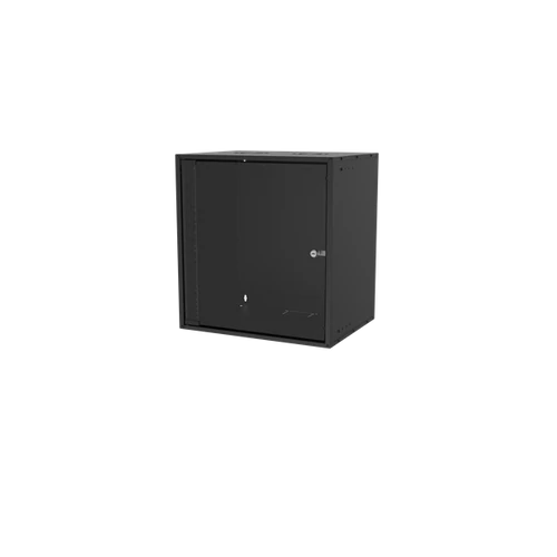 S-Link Rackszekrény - 12U 19" fali kivitel (530x400mm, Flatpack, fekete)