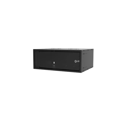 S-Link Rackszekrény - 4U 19" fali kivitel (530x400mm, Flatpack, fekete)