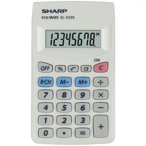 Zsebszámológép, 8 számjegy, SHARP 