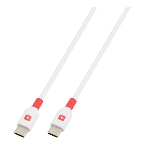 Töltőkábel, USB-C/USB-C, gyorstöltés, 1,2m, SKROSS, fehér