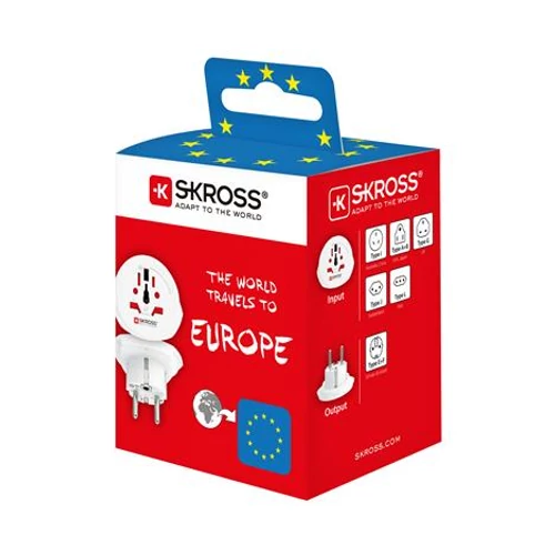 SKROSS 1.500211-E World to Europe - csatlakozó átalakító európába utazóknak