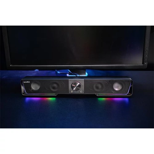 Hangszóró, 12W, 2x3.5 mm jack + USB-A, SPEEDLINK 