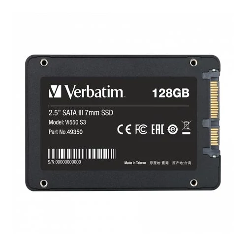 SSD (belső memória), 128GB, SATA 3, 430/560MB/s, VERBATIM 