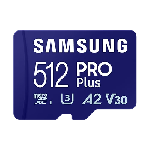 Samsung MicroSD kártya - 512GB MB-MD512SA/EU (PRO PLUS, UHS-I, R180/W130, adapter, 512GB)