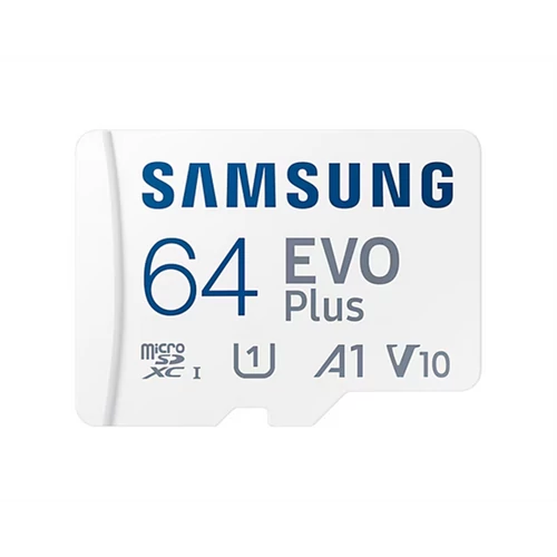 Samsung 64GB SD micro EVO Plus (SDXC Class10 UHS-I) (MB-MC64SA/EU) memóriakártya adapterrel