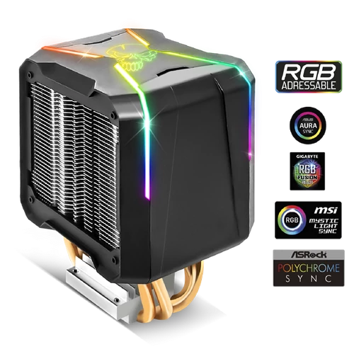 Spirit of Gamer CPU AIRCOOLER PRO ARGB aluminium/réz processzor hűtő