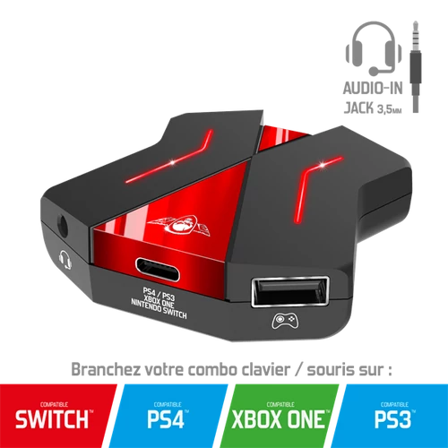Spirit of Gamer SOG-CONV2 Nintendo/PS4/PS3/Xbox One egér/billentyűzet konzol adapter