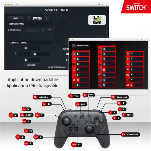 Spirit of Gamer SOG-CONV2 Nintendo/PS4/PS3/Xbox One egér/billentyűzet konzol adapter