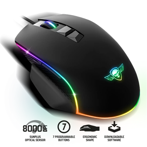 Spirit of Gamer PRO-M1 8000DPI fekete gamer egér