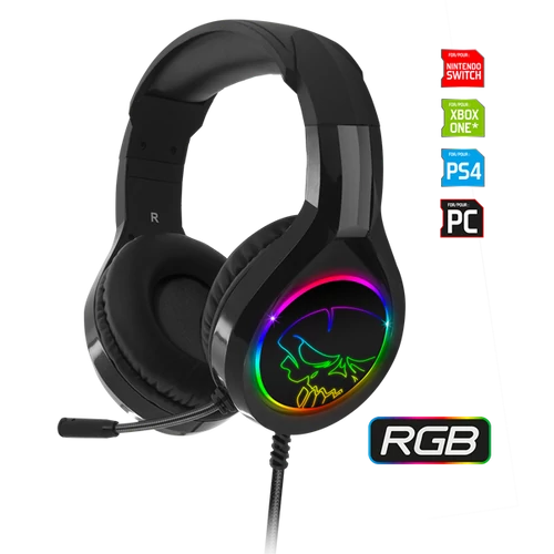 Spirit of Gamer PRO-H8 RGB fekete vezetékes gamer headset