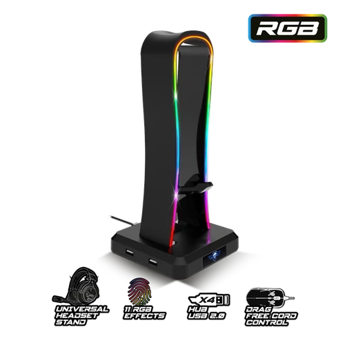 Spirit of Gamer SENTINEL RGB USB fejhallgató állvány