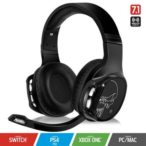 Spirit of Gamer MIC-XH1100 fekete 7.1 vezeték nélküli gamer headset