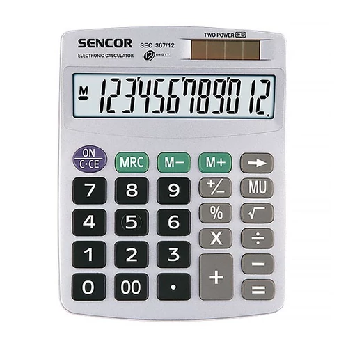 Számológép asztali 12 számjegyű kijelző Sencor SEC367/12 szürke