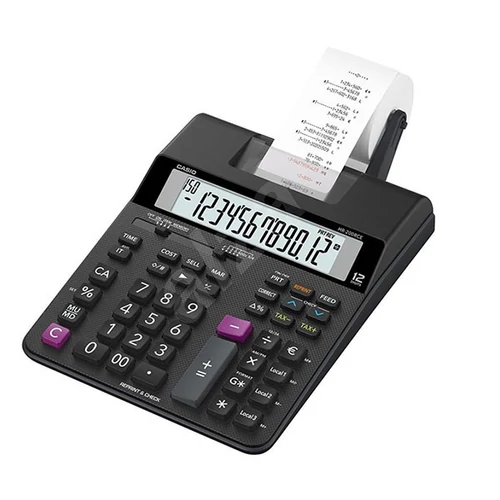 Számológép, szalagos, 12 számjegy, 2 színű nyomtató, CASIO 