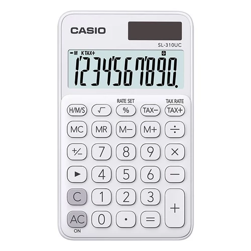 Zsebszámológép, 10 számjegy, CASIO 