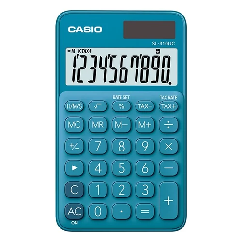 Zsebszámológép, 10 számjegy, CASIO 