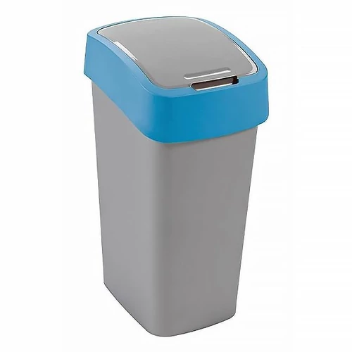 Billenős szelektív hulladékgyűjtő, műanyag, 45 l, CURVER, kék/szürke
