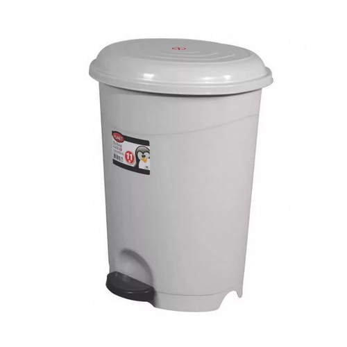 Szemetes kuka pedálos, műanyag, 50 literes, szürke, UP130