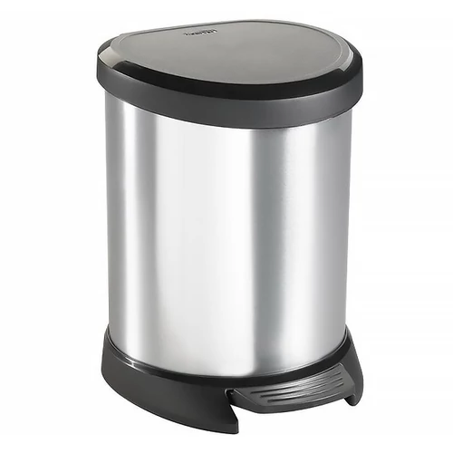 Pedálos szemetes, fémhatású, 5 l, CURVER