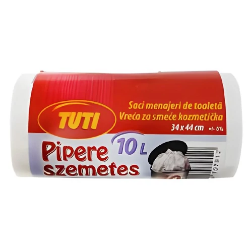 Szemeteszsák, pipere, 10 l, 40 db, 