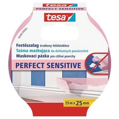 Festő- és mázolószalag, érzékeny felületekhez, 25 mm x 25 m, TESA 