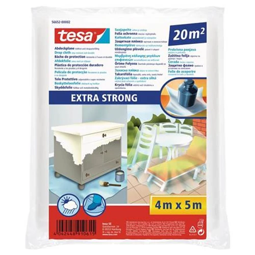 Takarófólia, lépésálló, extra erős, 5 m x 4 m, TESA 