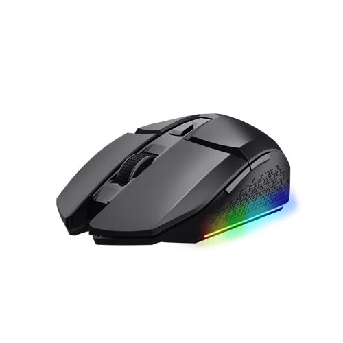 Trust Egér Gamer Vezeték nélküli - GXT110 Felox (Optikai érzékelő; 800-4800DPI; 6 gomb; LED; Akkumulátor; fekete)