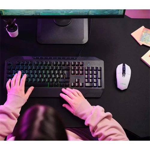 Egér, vezeték nélküli, optikai, gaming, LED, TRUST 