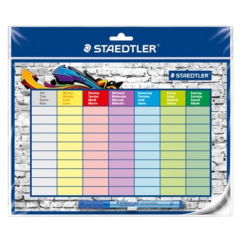 Órarend, törölhető, öntapadós, STAEDTLER 