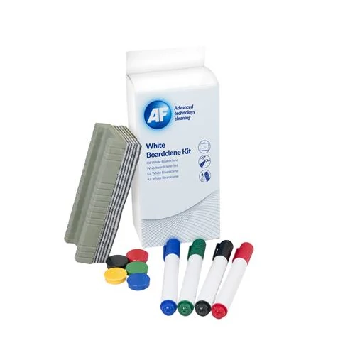 Tisztítófolyadék, táblához, szivaccsal, törlőkendővel, mágnessel, táblafilccel, 125 ml, AF 