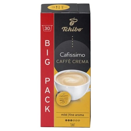Kávékapszula, 30 db, TCHIBO "Cafissimo Caffé Crema Fine"