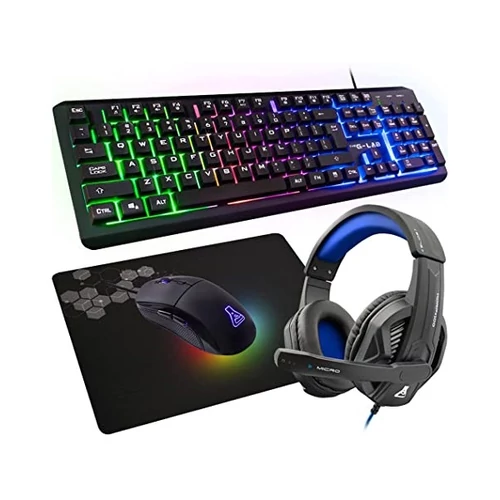 The G-Lab Gaming kit - 4 in 1 COMBO SELENIUM HU (Keyz 160 billentyűzet, Kult 170 egér, Korp100 headset, egérpad(magyar))