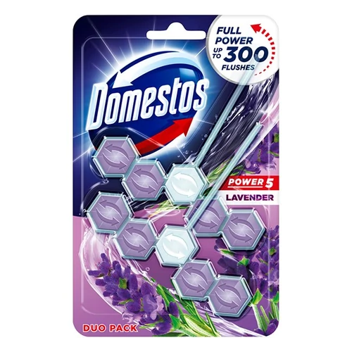 WC illatosító 2x55 g Power5 Domestos Lavender