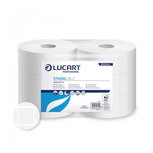 Toalettpapír, 2 rétegű, nagytekercses, 26cm átmérő, LUCART, 