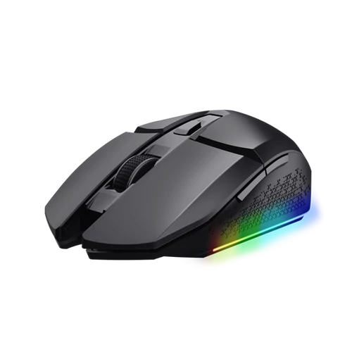 Trust Egér Gamer Vezeték nélküli - GXT110 Felox (Optikai érzékelő; 800-4800DPI; 6 gomb; LED; Akkumulátor; fekete)