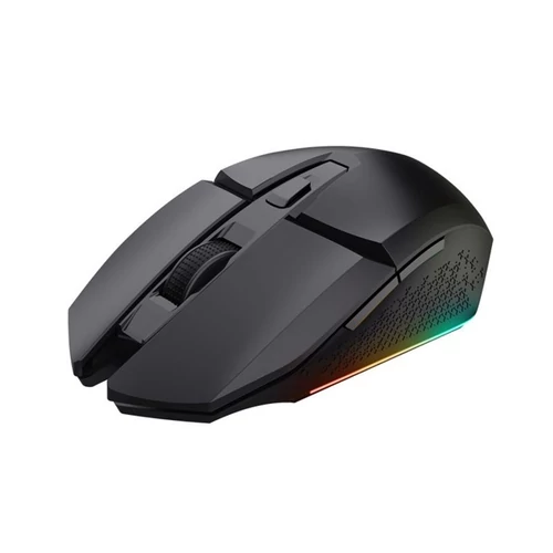 Trust Egér Gamer Vezeték nélküli - GXT112 Felox + Egérpad (Optikai érzékelő; 800-4800DPI; 6 gomb; LED; Akku; fekete)