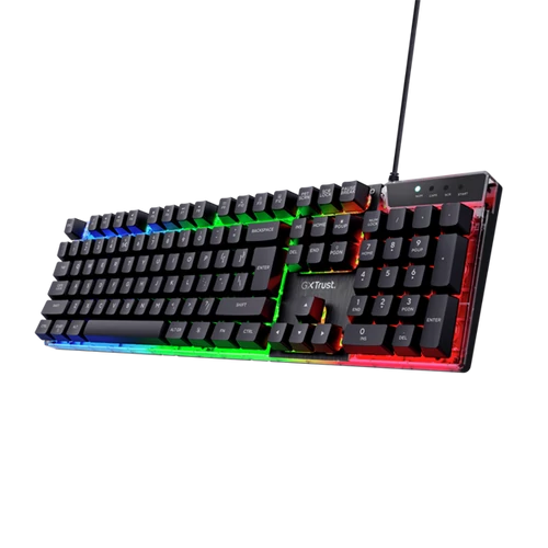 Trust Billentyűzet Gamer - GXT 835 Azor (LED háttérvilágítás; USB; fekete; magyar)