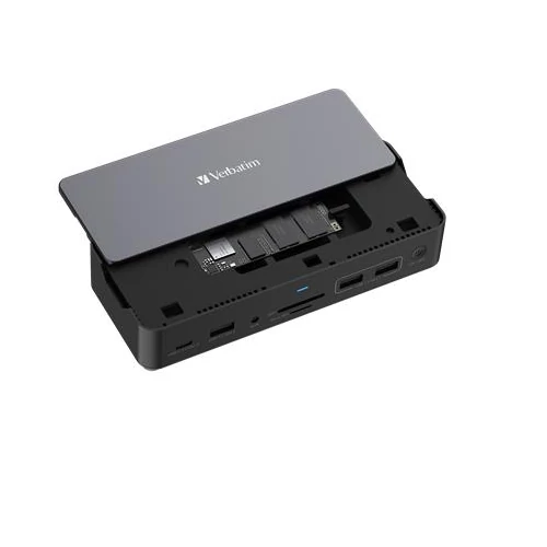 Dokkoló, 15 port, USB-C host, 256GB SSD meghajtóval, VERBATIM 