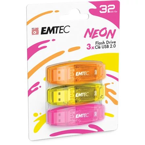 Pendrive, 32GB, 3 db, USB 2.0, EMTEC 