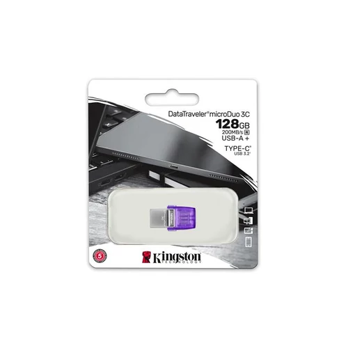 Kingston 128GB USB3.2 Gen1 C/USB3.2 Gen1 A DataTraveler microDuo 3C (DTDUO3CG3/128GB) pendrive
